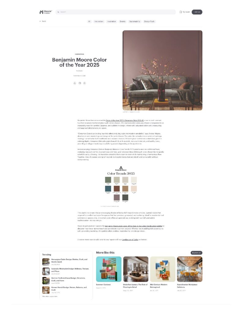 Blog Benjamin Moore Color Of The Year 2025 Pdf 791x1024