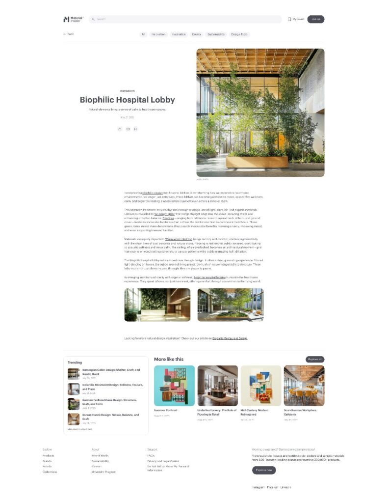 Project Palette Biophilic Hospital Lobby Pdf 791x1024